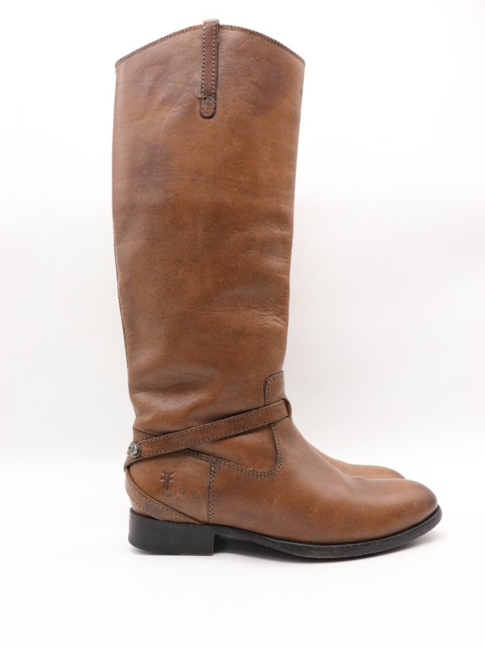 Frye Lindsay Women’s Size 6 B Plate Knee High Brown Tall Riding Boot 76976
